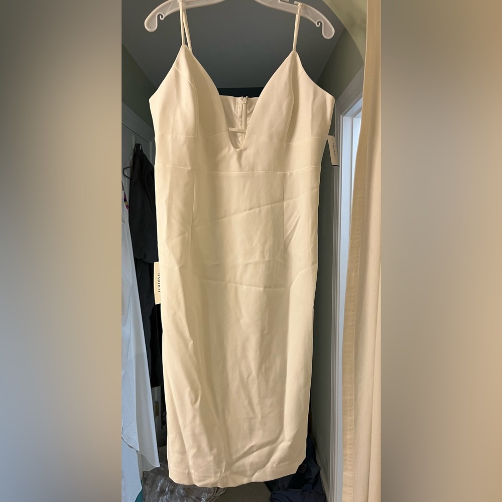 White midi dress NWT!